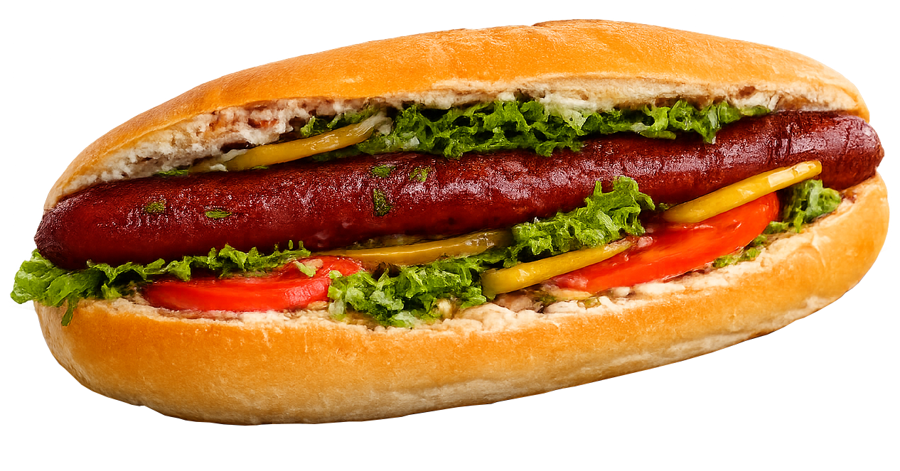 ჰოთ-დოგი შემწვარი მონადირული ძეხვით